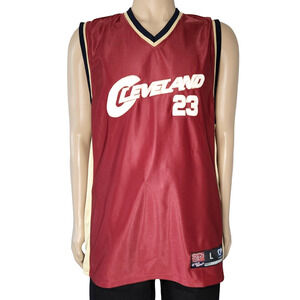 O'Lico VTG NBA Red Gold Sleeveless Cleveland Cavaliers #23 L Jersey Labron James